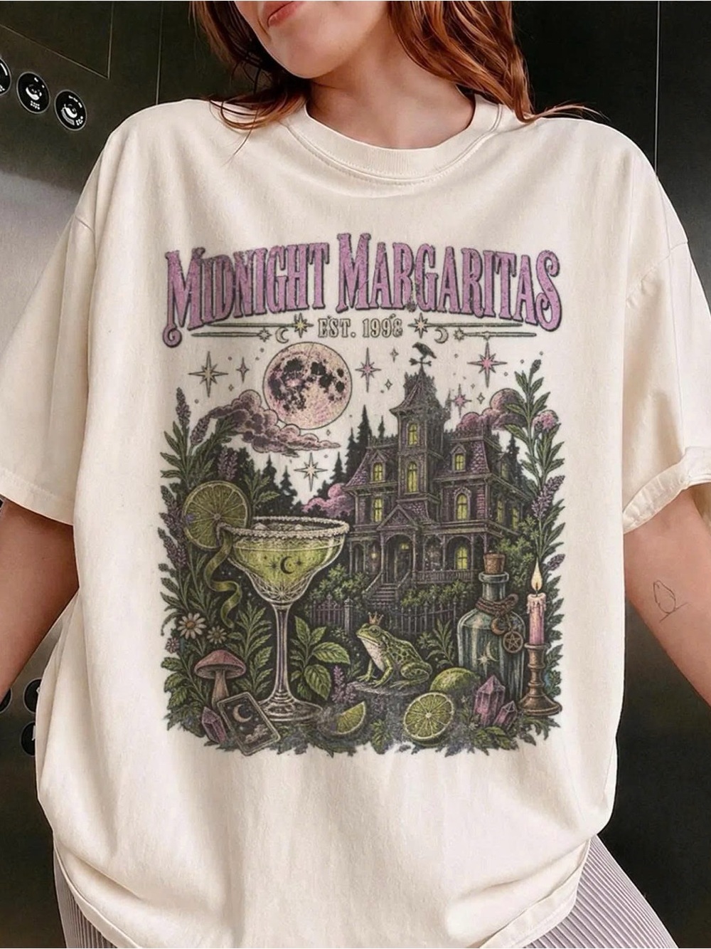 Midnight Margaritas Off White Graphic Tee by